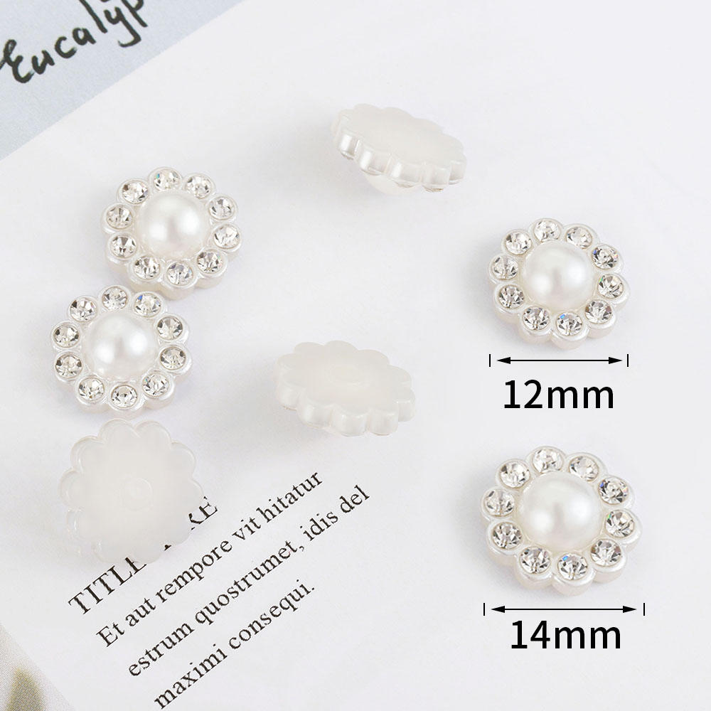 50 Buah Tambalan Bunga Mutiara - Embroidery Simple ulasan dan harga