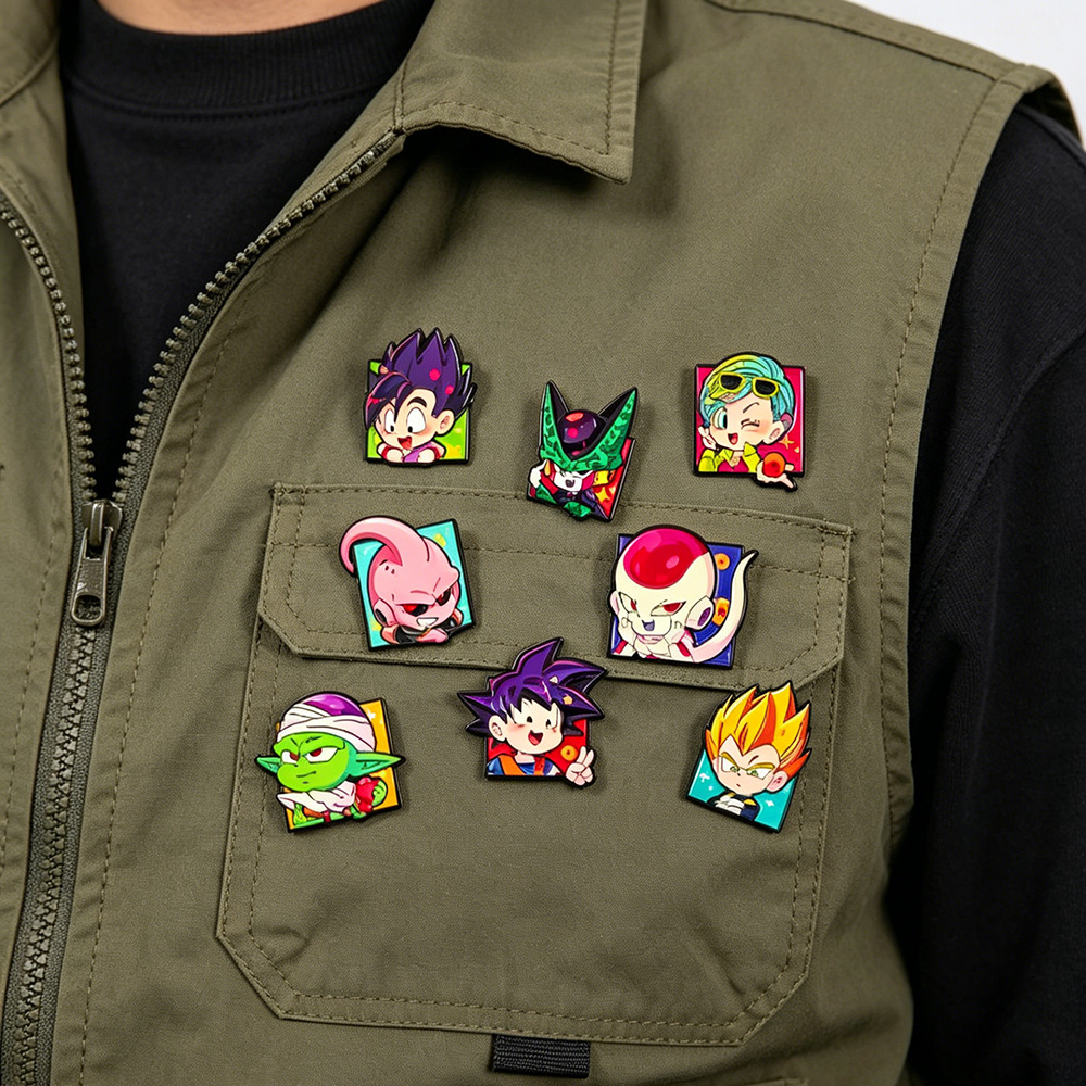 8Pcs Pin Enamel Karakter Chibi - Embroidery Reddit ulasan dan harga